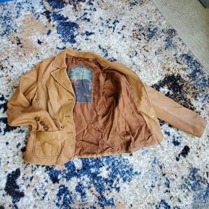 Vintage‎ Indigo Palms leather jacket